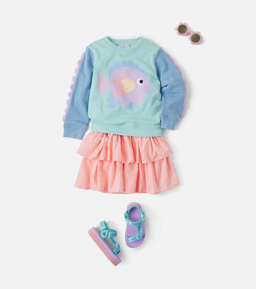 Printed cotton jersey sweatshirt
