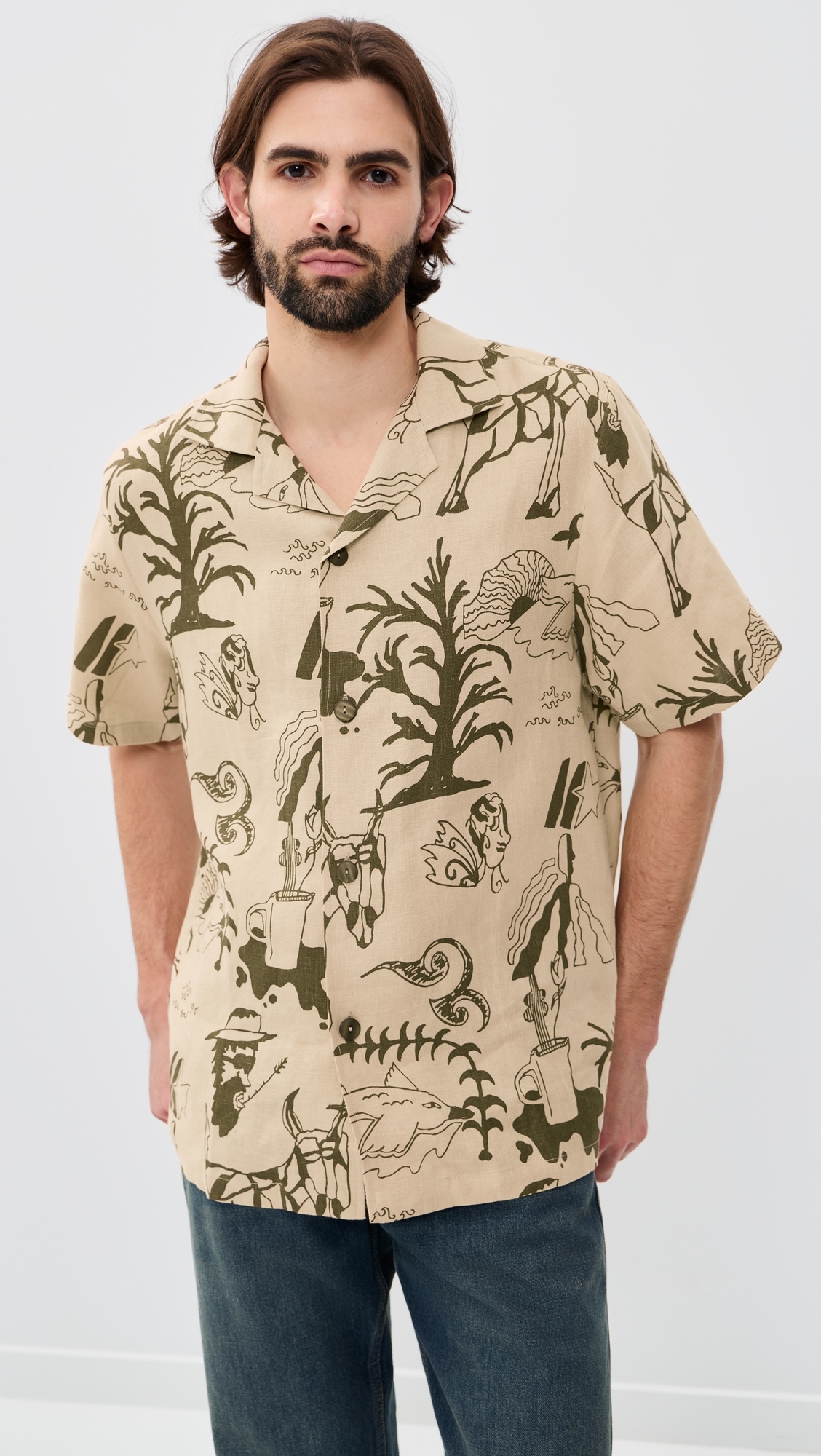 Poplan Cuba Shirt Beige