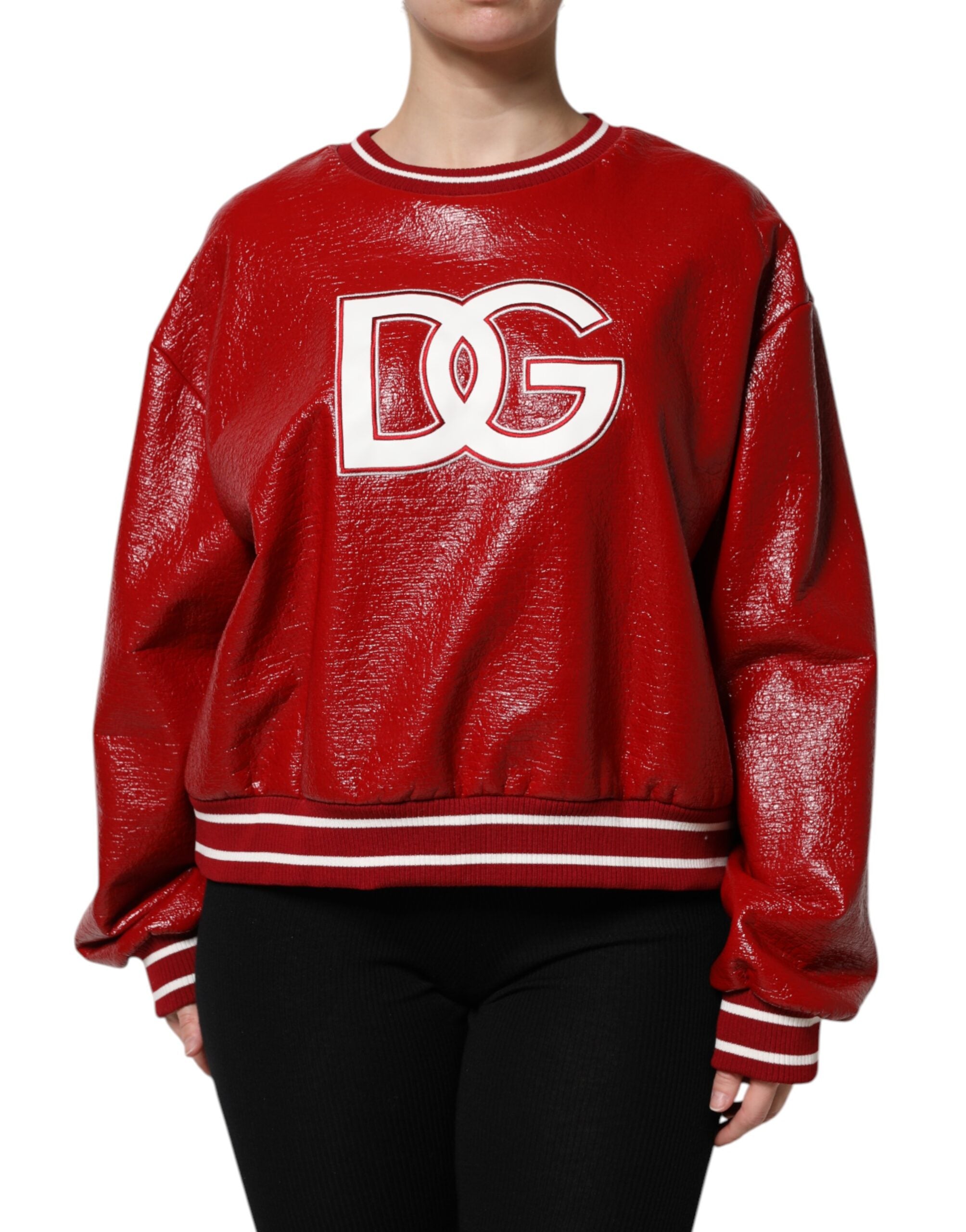 Logo-Embroidered Wool-Nylon Sweater — Red