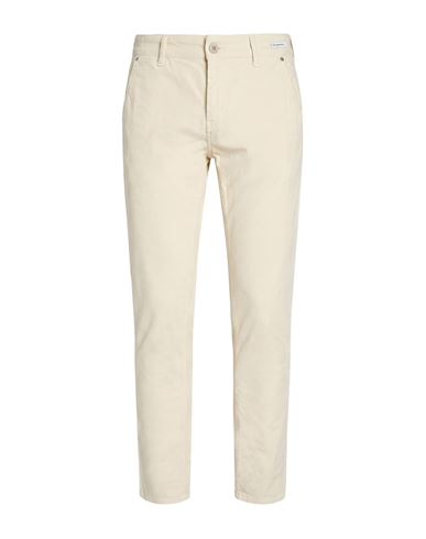 Man Pants Ivory Size 29 Cotton, Modal, Elastane