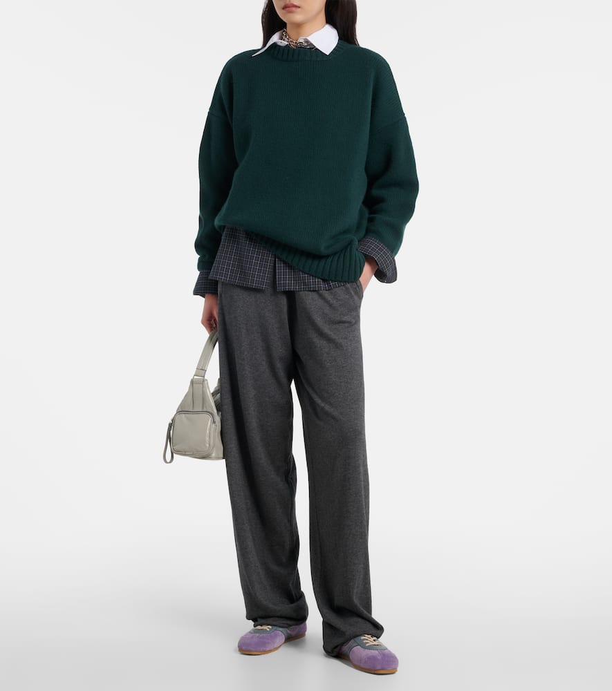 Lovely ribbed-knit cashmere sweater