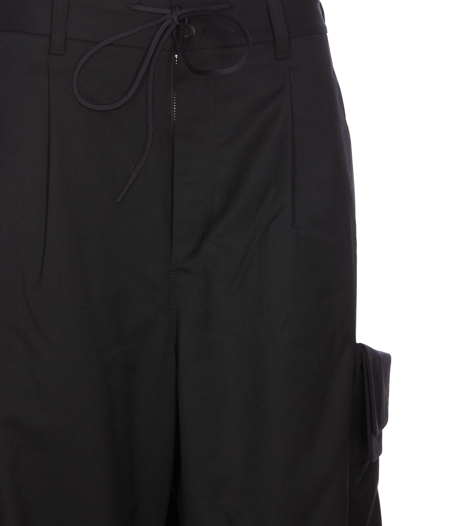 Wide-leg cargo trousers - Black