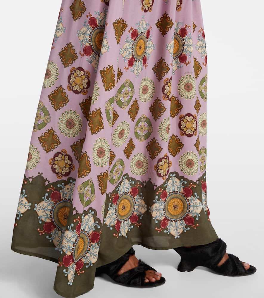 Lunaria Foulard printed maxi dress