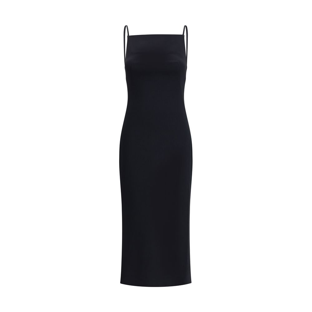 Viscose Midi Dress — Black