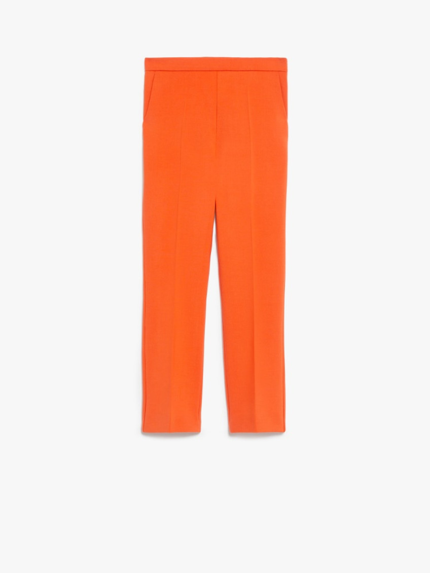 Orange Ankle-length Trousers