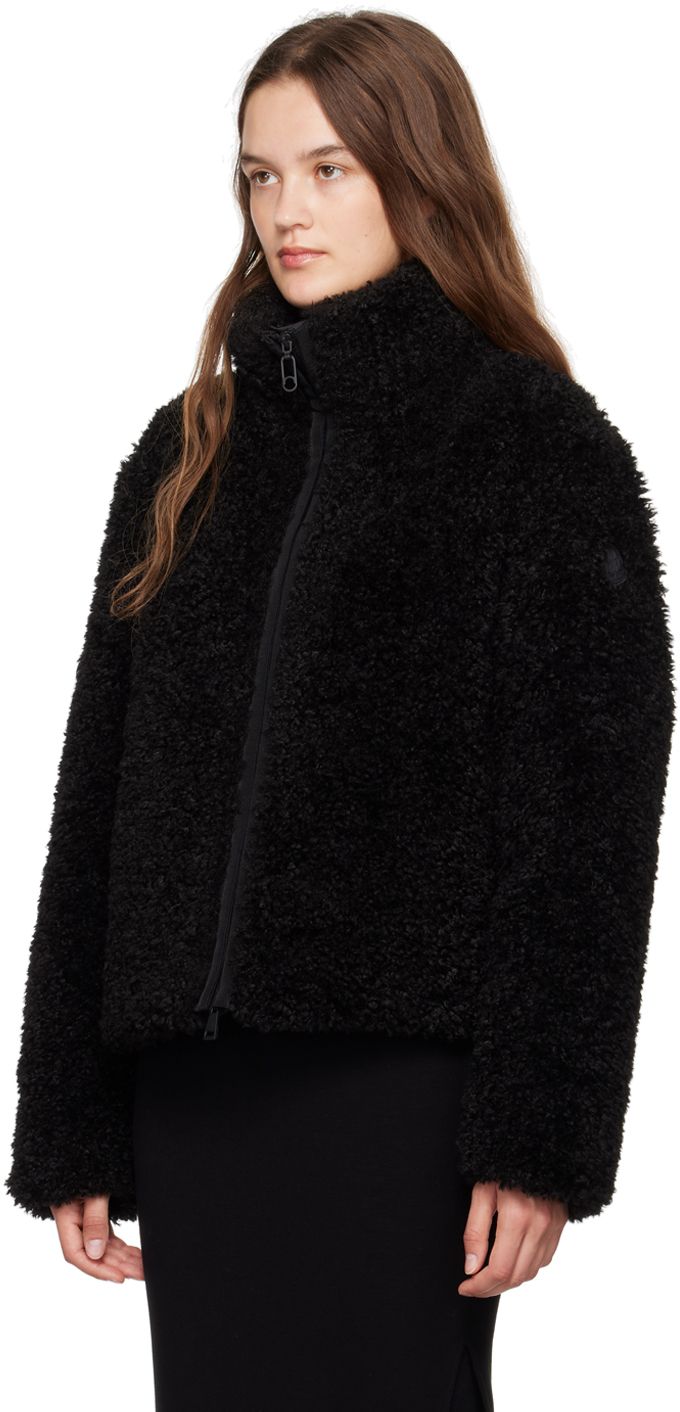 Moncler Black Bridoire Faux-Shearling Down Jacket