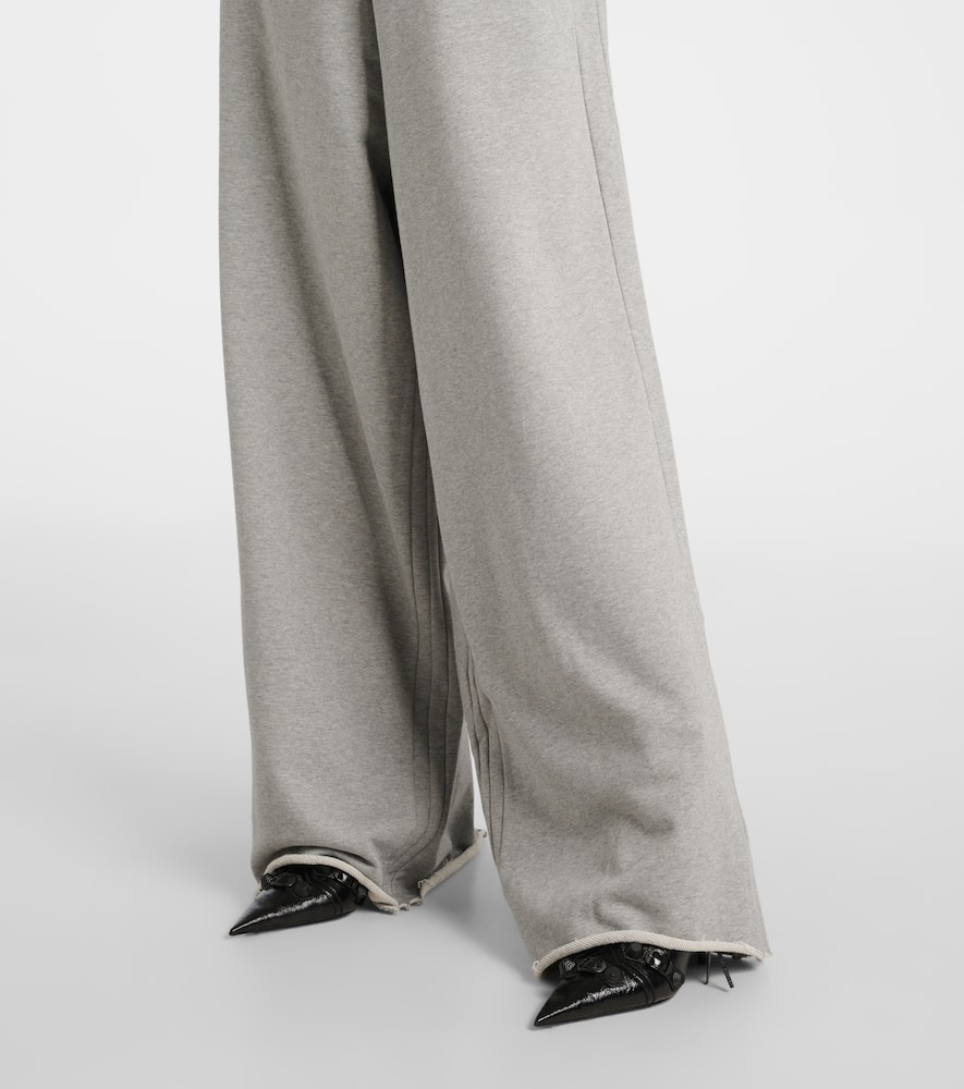 Oversized cotton-blend jersey sweatpants