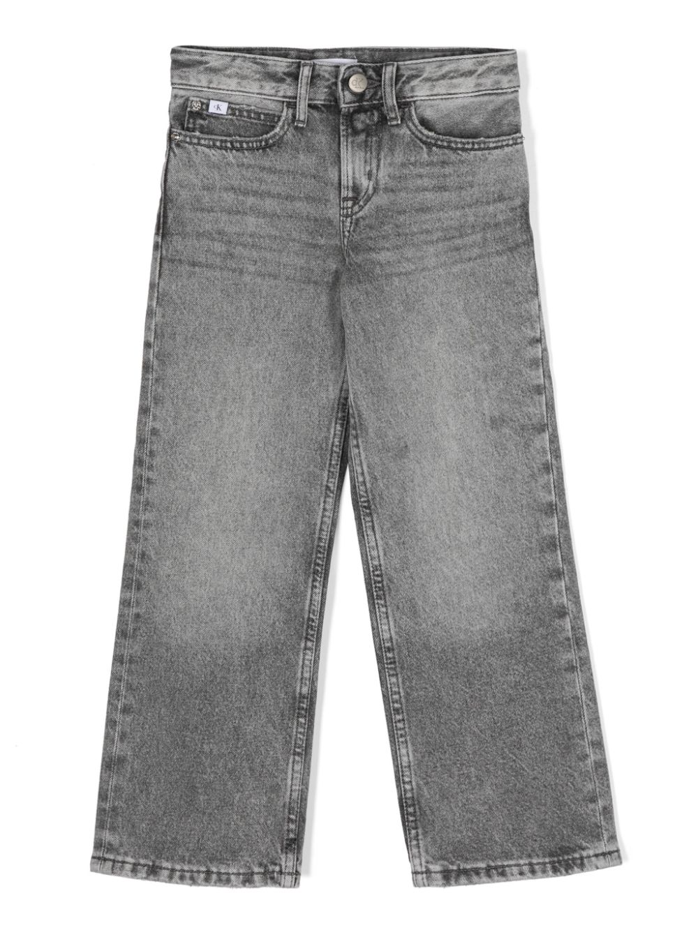 Mid-rise straight-leg jeans - Grey