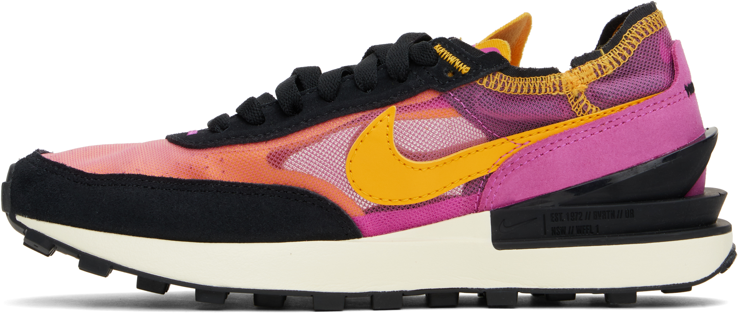 Pink & Orange Waffle One Sneakers
