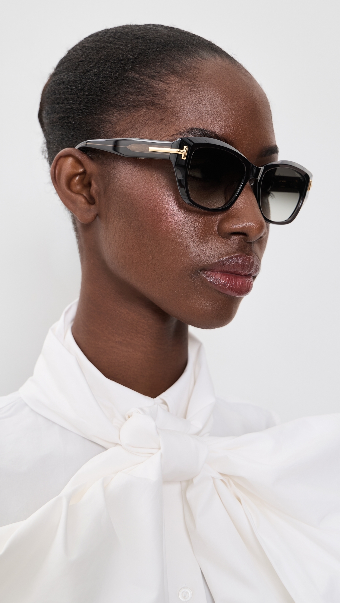 Icon Square Sunglasses Shiny Transparent Dark Grey One Size