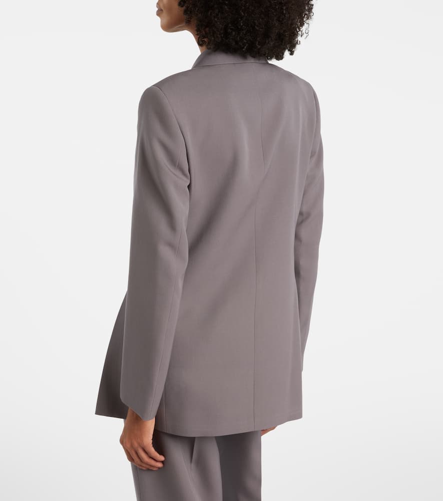 Double-breasted wool gabardine blazer