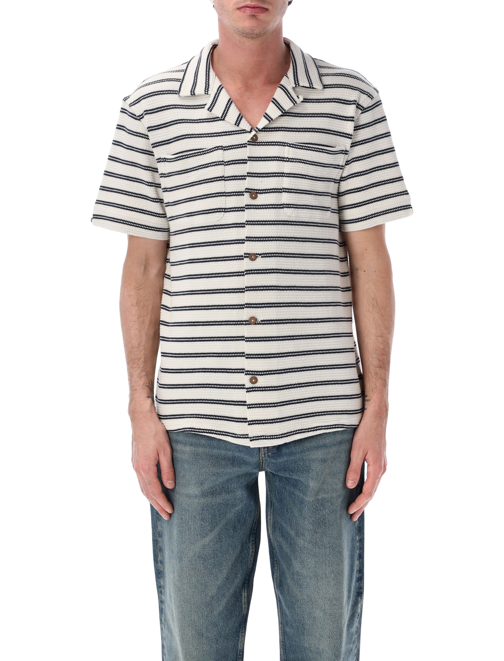 Knitted Shirt and Pointelle with Stripes