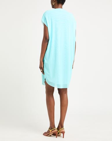 Woman Mini dress Turquoise Size L Polyamide, Elastane