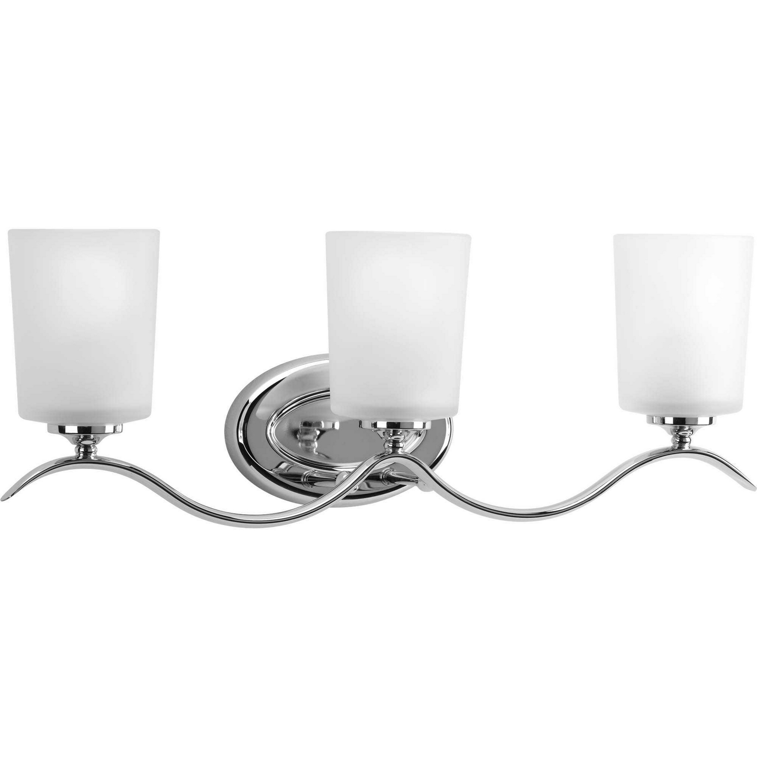 Polished Chrome Three Light Bath Bracket from the Inspire Collection