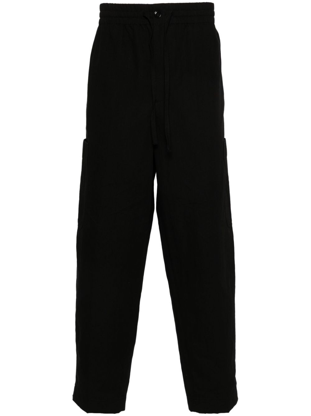 Drawstring-fastening trousers - Black
