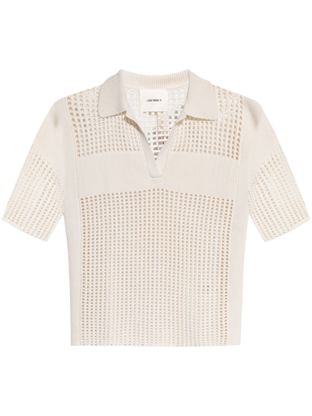 Lei open-knit cashmere top - White