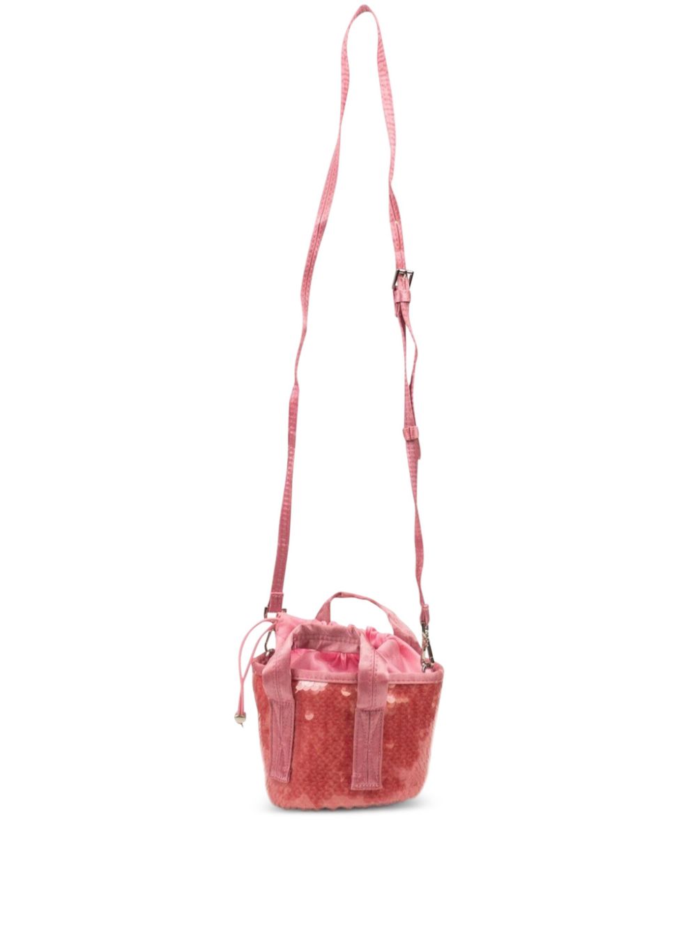Mini sequined bucket bag - Pink