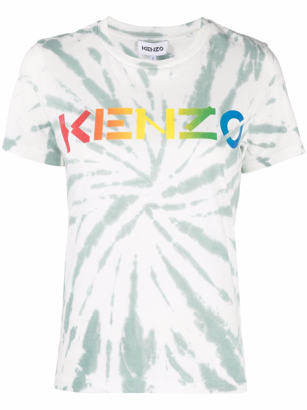 Logo-print tie-dye T-shirt - Green