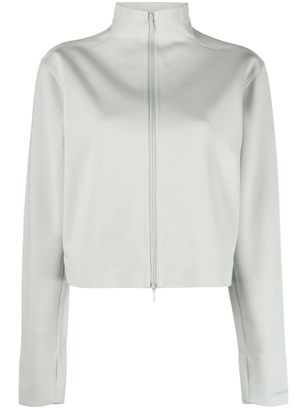 Zip-up high-neck hoodie - Blue
