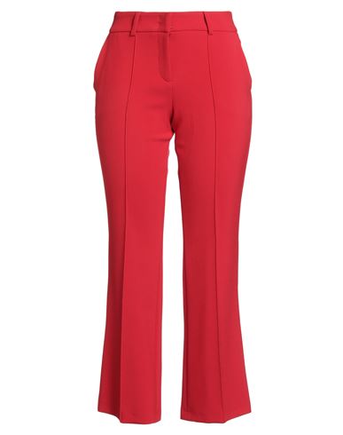 Woman Pants Red Size 12 Polyester, Viscose, Cotton, Elastane