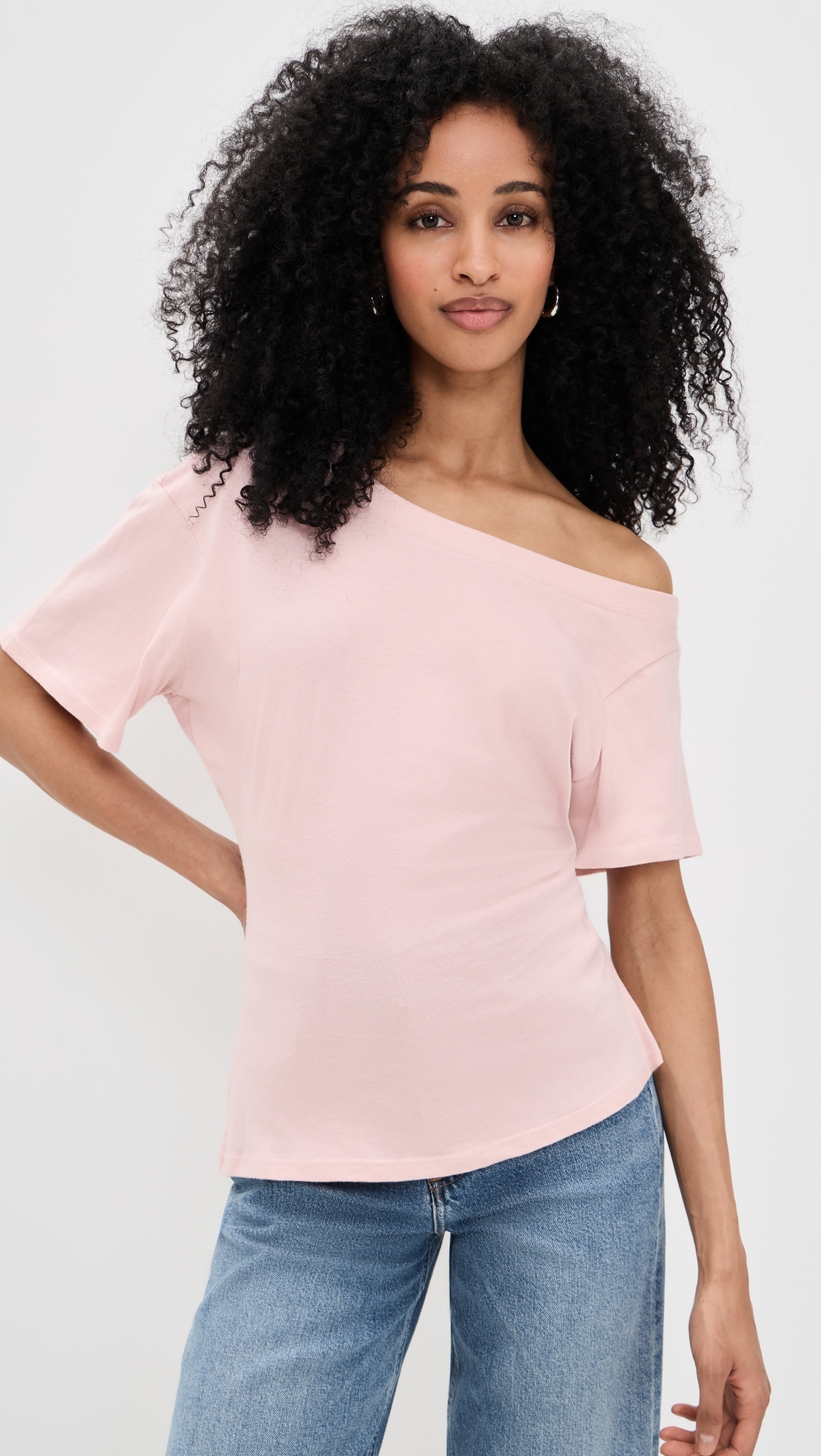 Elena Off The Shoulder Top Soft Pink