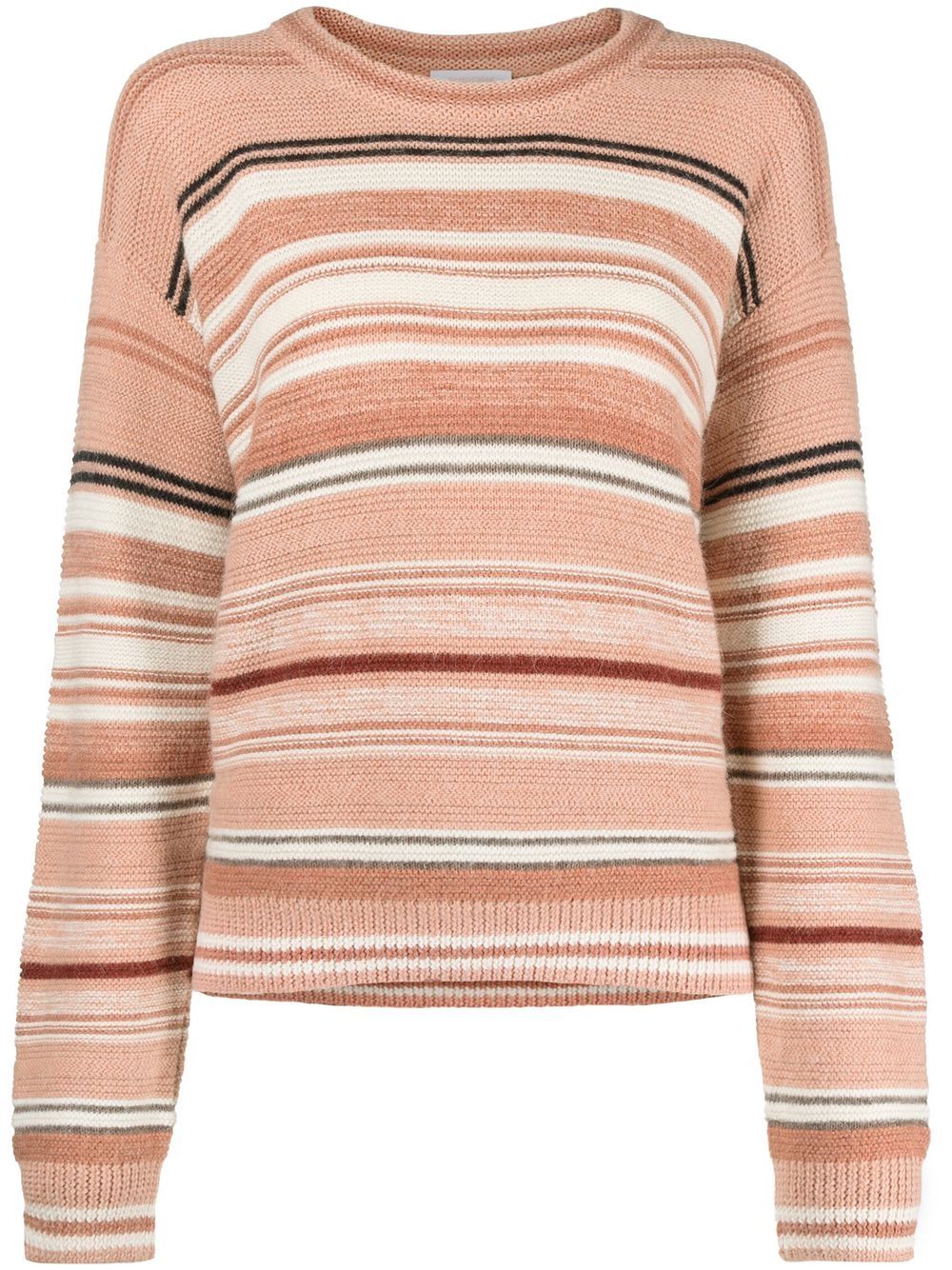 Horizontal stripe-pattern jumper - Pink