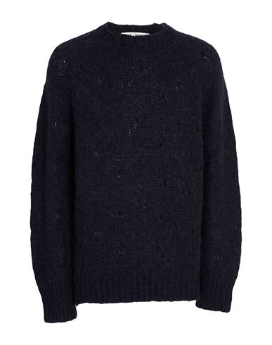 Man Sweater Midnight blue Size 40 Alpaca wool, Superkid mohair, Polyamide