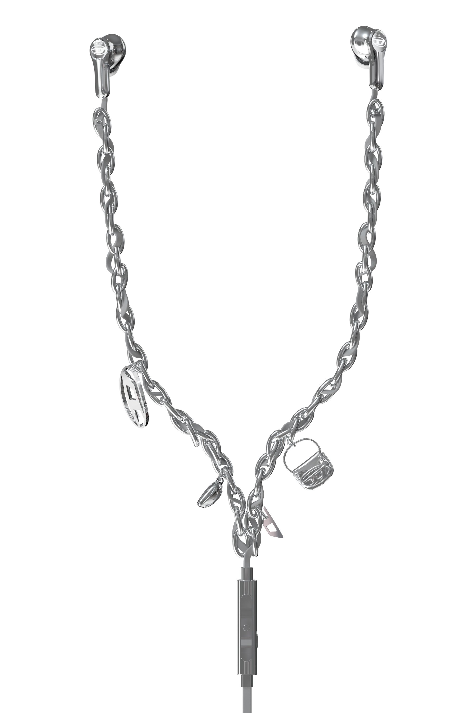 Wired Earbuds and charms - Earbuds - Unisex - Silver