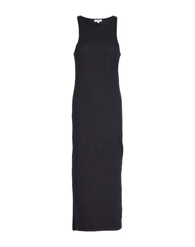 Woman Midi dress Midnight blue Size M Linen, Elastane