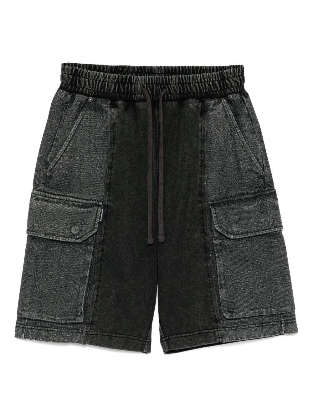 Logo-patch cargo shorts - Black