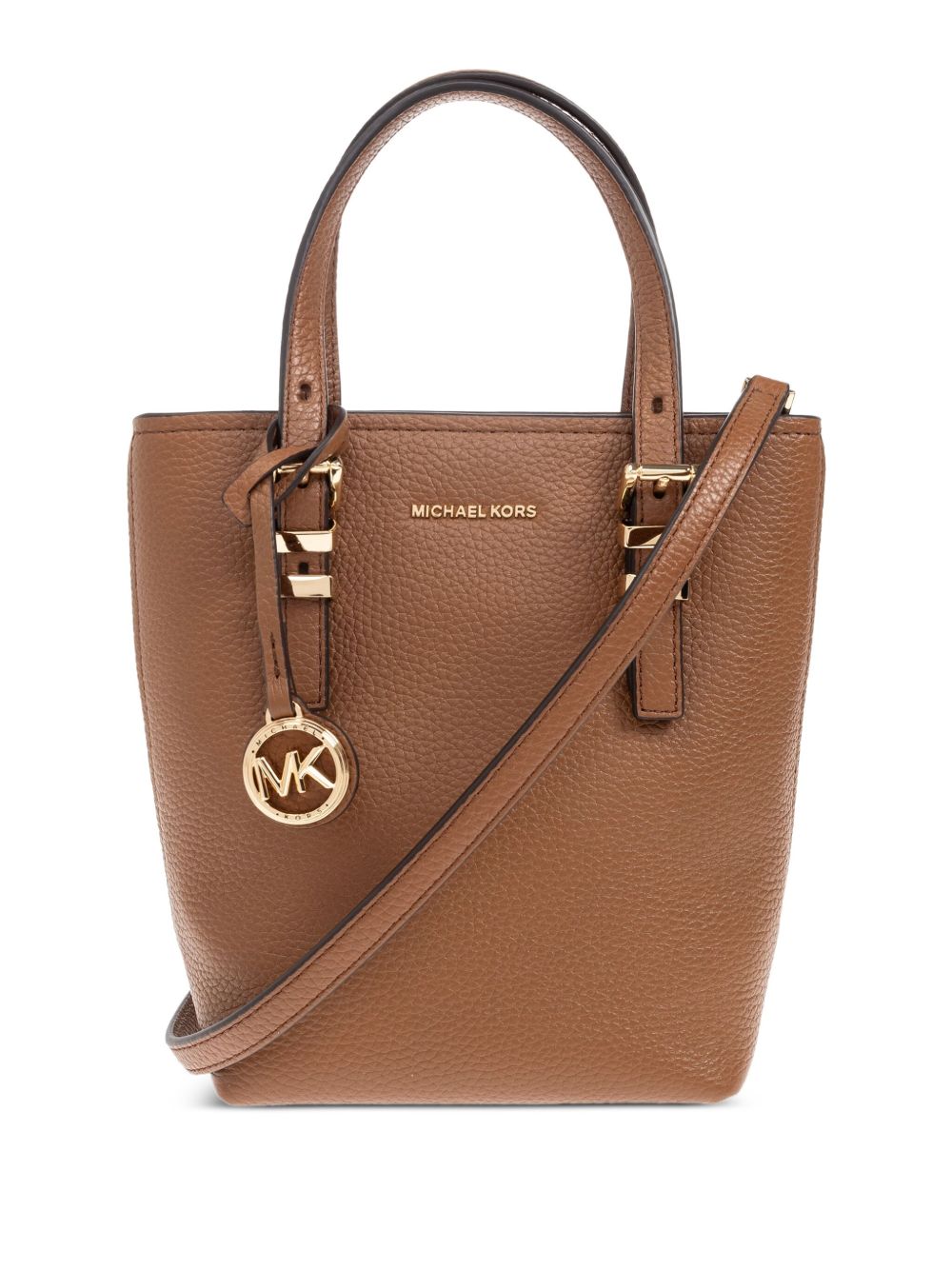 Michael Michael Kors textured leather mini tote bag - Brown
