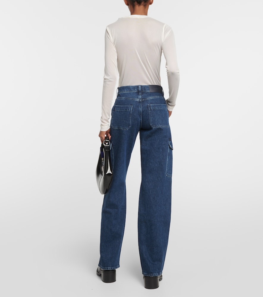 Tess Cargo high-rise straight jeans