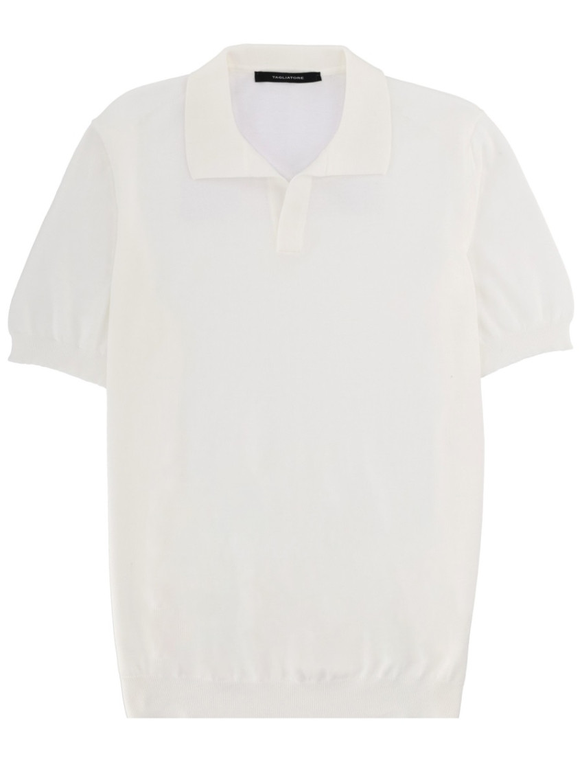 Tagliatore - cotton polo shirt short sleeve collar