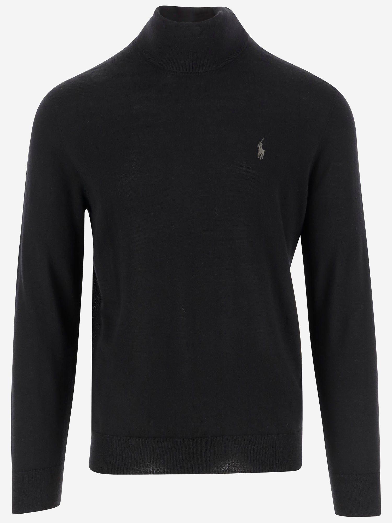 Wool Turtleneck Sweater — Black