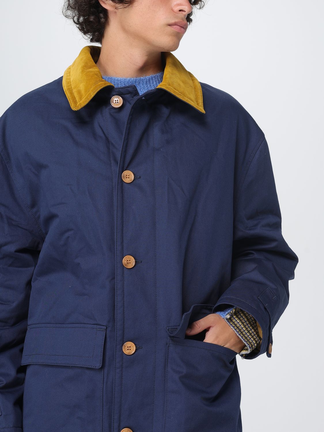 Button-up coat - Blue