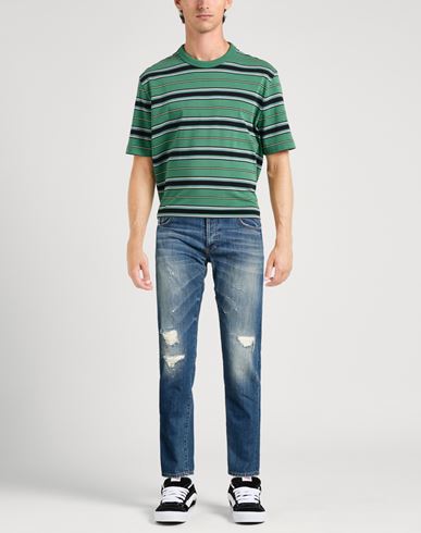 Man Jeans Blue Size 32 Cotton, Elastane