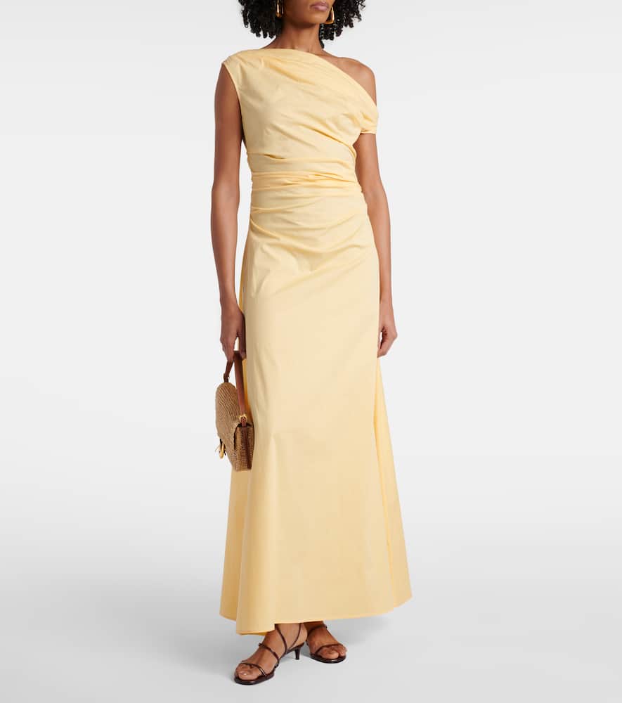 Phare one-shoulder cotton maxi dress