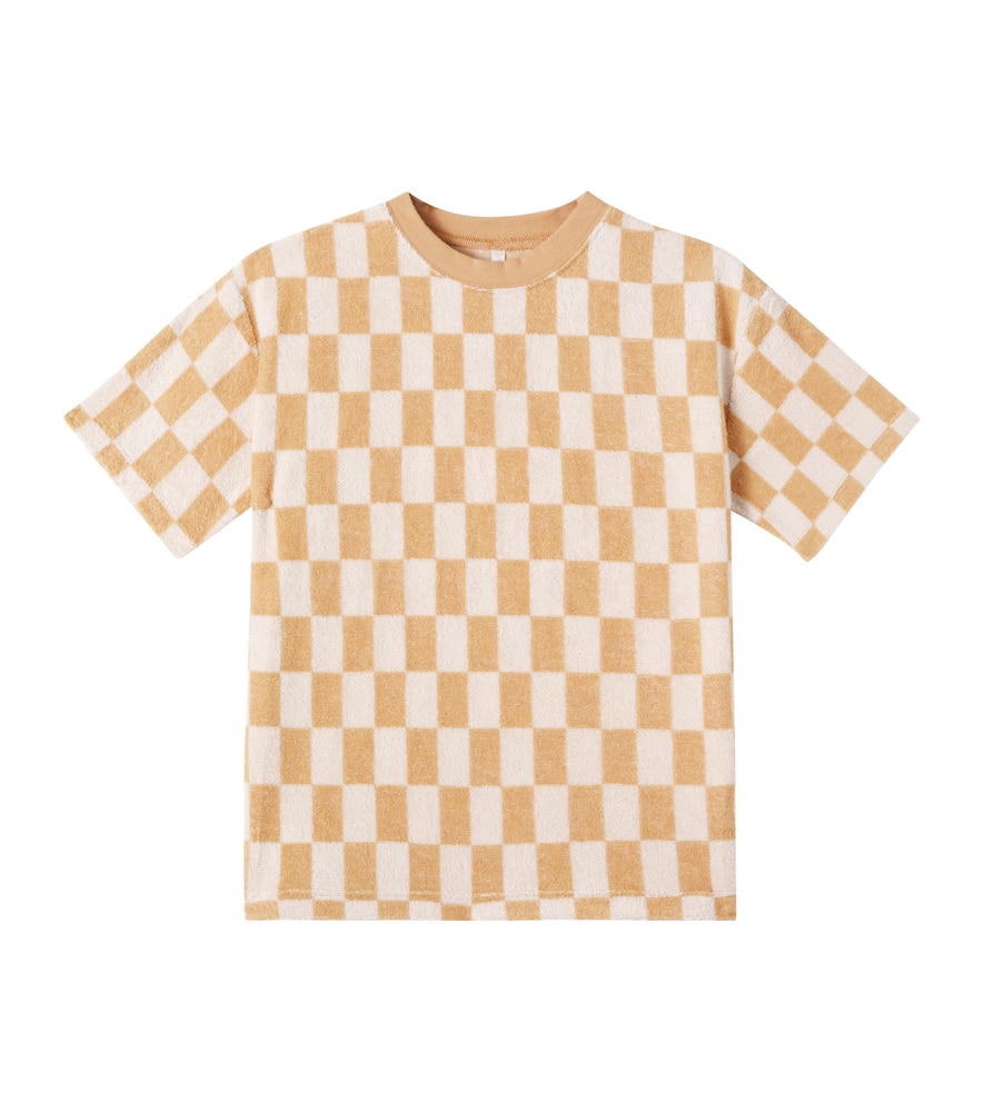 Rylee + Cru Checked cotton-blend jersey T-shirt