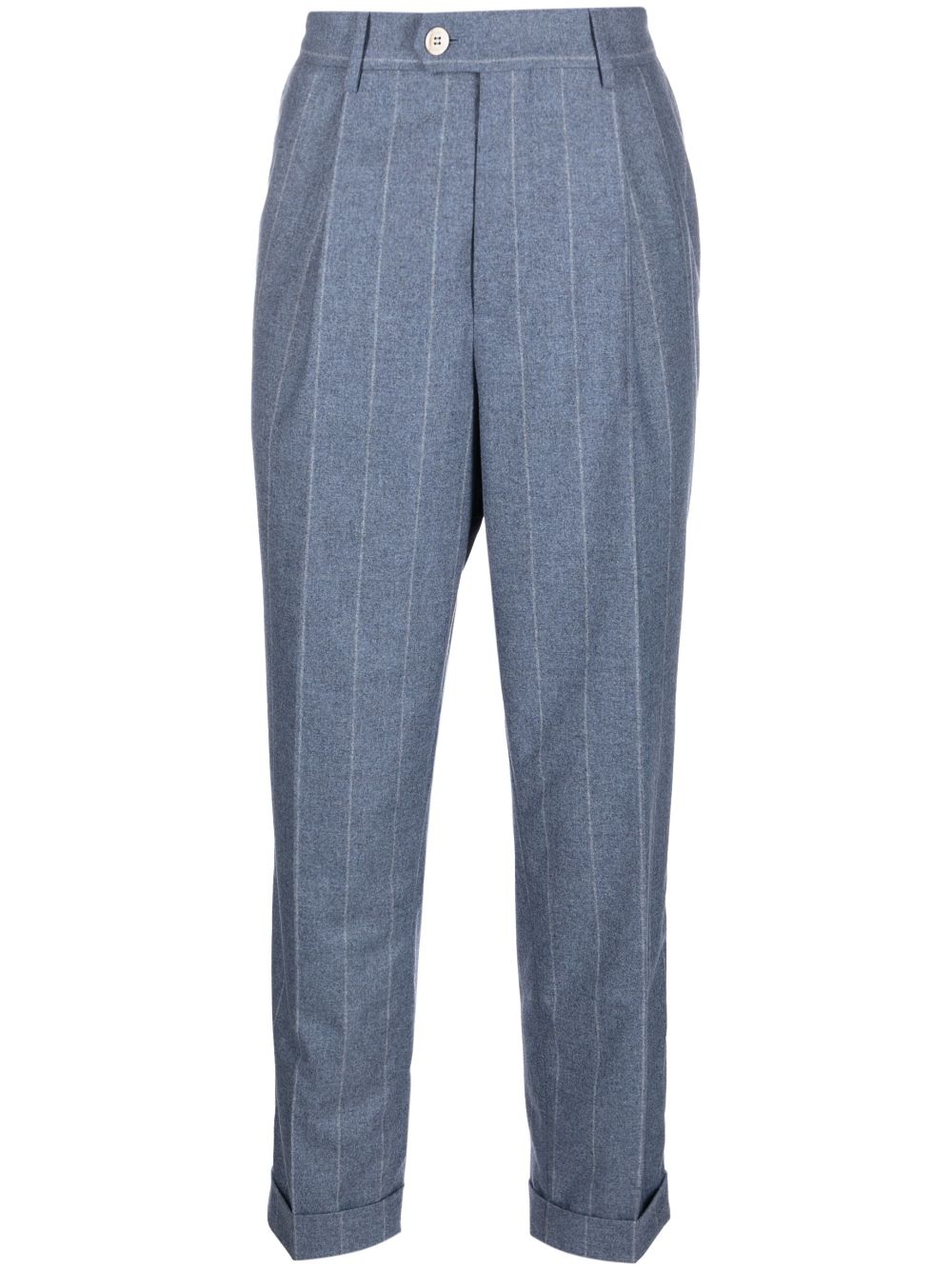 Pleated tailored trousers - Blue