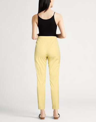 Woman Pants Yellow Size 8 Cotton, Polyamide, Elastane