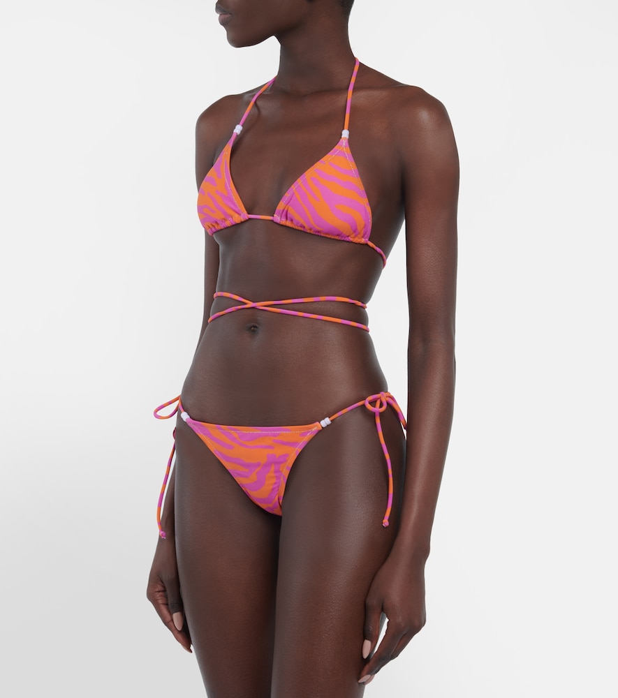 Miami zebra-print bikini bottoms