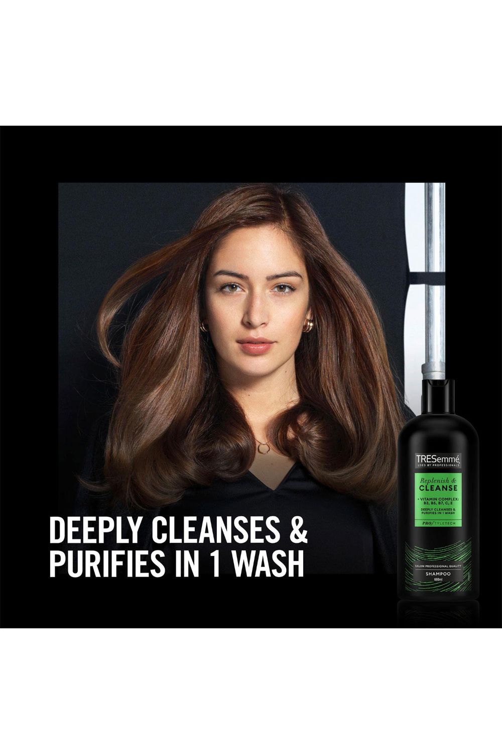 Tresemme 'shampoo' Replenish & Cleanse With Vitamins Complex B, C & E, 2 Pack Of 680 Ml In Black