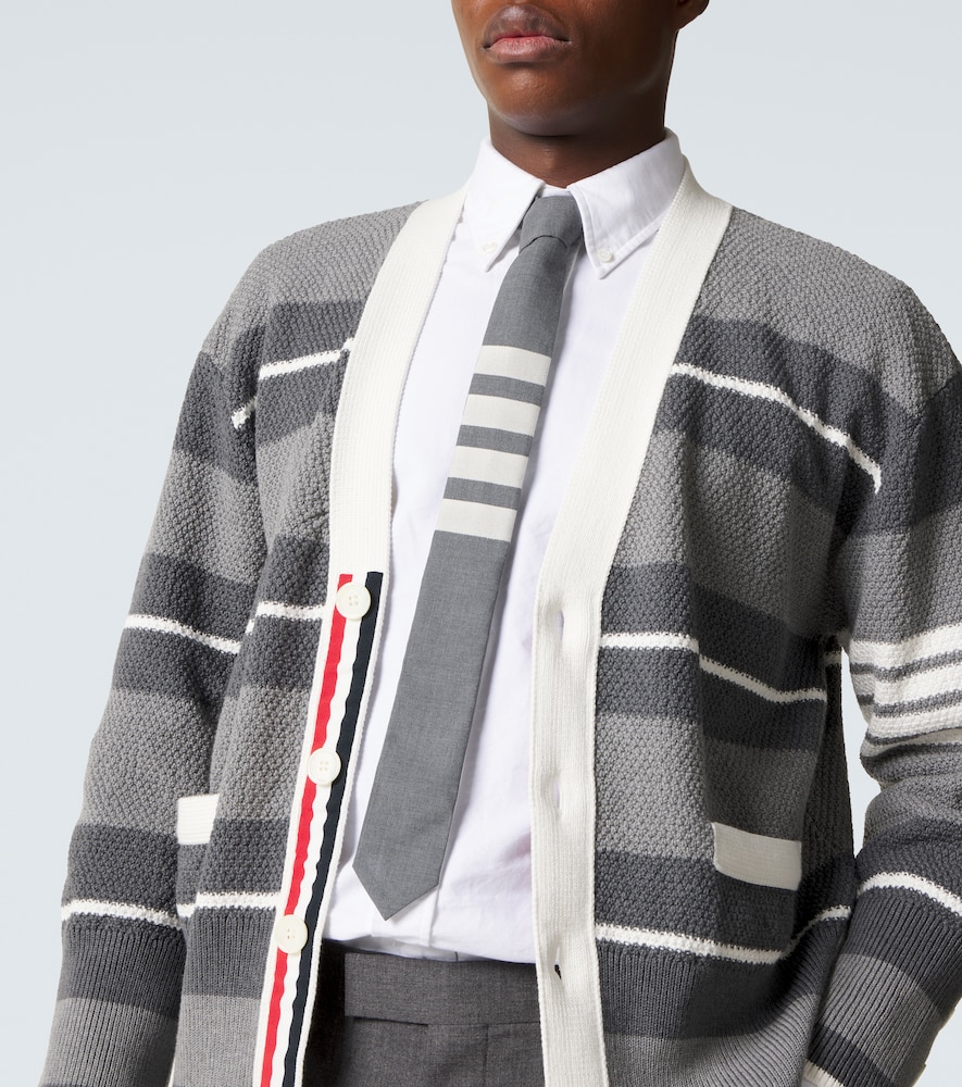 Striped cotton cardigan