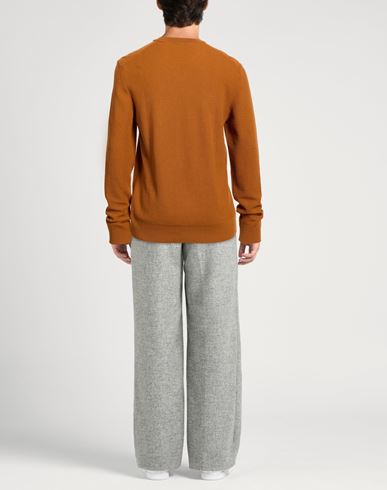 Man Sweater Camel Size 44 Virgin Wool
