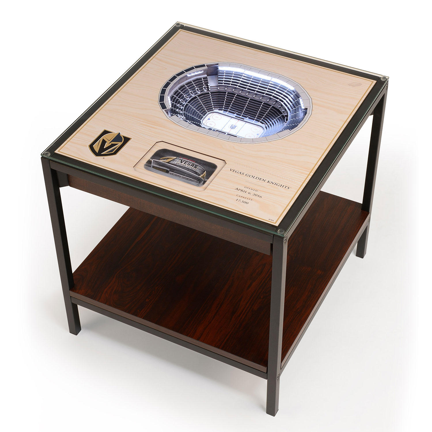 NHL 25-Layer Stadium View Lighted End Table