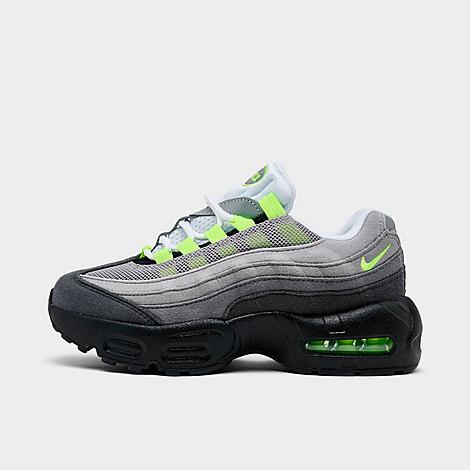 Little Kids Air Max 95 Big Bubble Casual Shoes in Black/Cool Grey/Neon Yellow