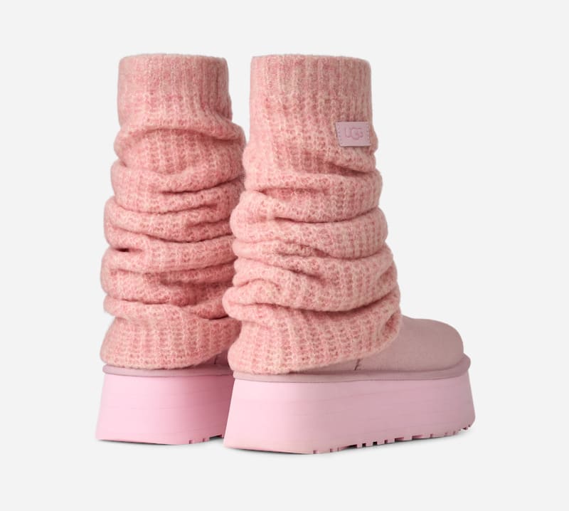 ® Women's Classic Mini Dipper Legwarmer Knit Classic Boots in Ribbon Candy