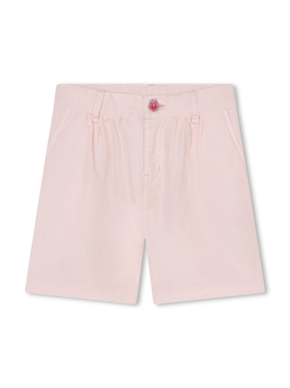 Logo-embroidered lyocell-blend shorts - Pink