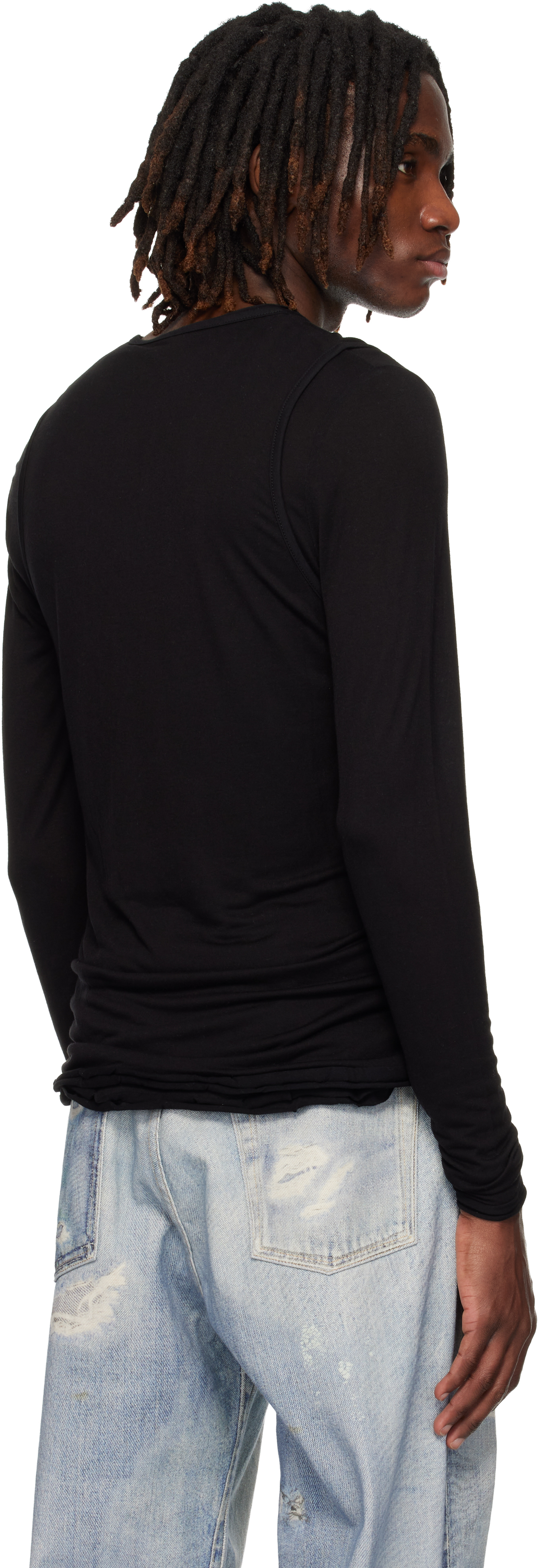 Black Doria Double Layer T-shirt Set