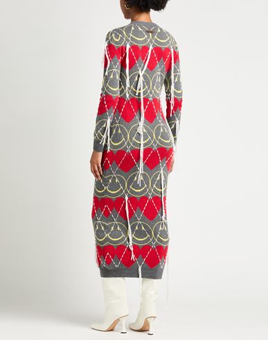 X Smiley World Woman Maxi dress Grey Size 4 Wool, Polyamide, Viscose, Cashmere